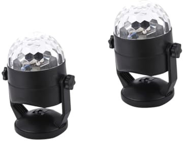 NIYANGLE 2 Pièces lumière de Projection Light ventouses Auto Noir lumières stroboscopiques pour Les fêtes lumières pour la Stroboscope d'avertissement de noël lumière Ventouse Black