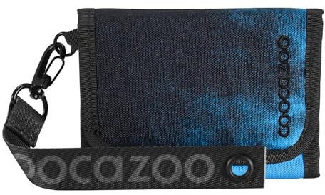 coocazoo Geldbörse „Mystic Clouds”, schwarz-blau, Portemonnaie mit Sichtfenster innen & außen, Münzfach & Kartenfächern, Klettverschluss, ab der 3. Klasse