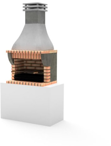 Movelar Calpe Lenkrad-Grill für Kohle und Holz, robust und geräumig für den Außenbereich (120 x 70 x 175 cm)