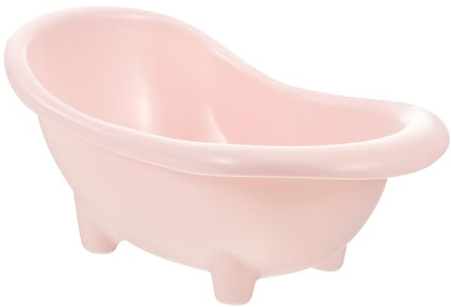jojofuny Pink Plastic Hamster Sand Bath Case Lightweight and Lasting Use Small Pet Bathtub Suitable for Hamster Cage Bathing and Grooming