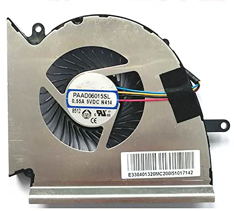 OZYLLDZ Ventilateur de Refroidissement pour processeur et Carte Graphique pour MSI GE75 MS-17E2 GL75 GP75 PAAD06015SL- N414 N417 N457 Pièces de Rechange(GPU Fan)