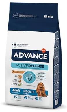 Advance Medium Adult Chicken, Pienso para Perros Adultos de Razas Medianas con Pollo, 14kg