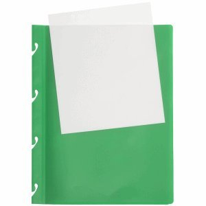 FolderSys 10 x Einhakhefter Variant A4 PP mit Sichttasche vollfarbig grün