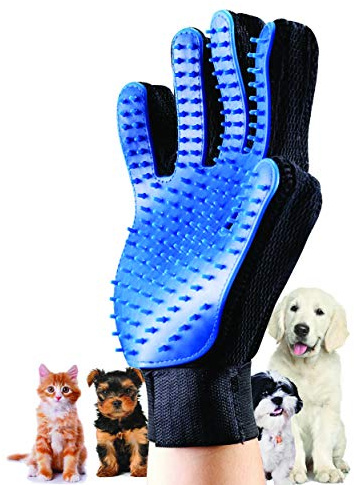 PARENCE - Gants de Toilettage Massage Chien Chat - Nettoyage de Poils d'animaux en Caoutchouc - Couleur Aléatoire