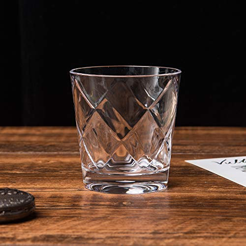 KX-WARE Vasos de plástico de 325 ml, vasos de jugo, vasos de whisky, juego de 6 transparentes