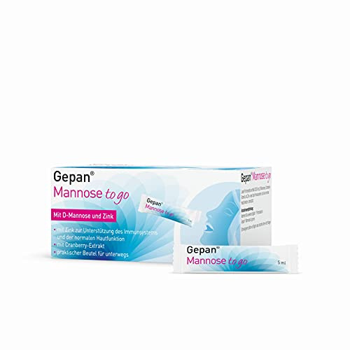Gepan Mannose to go – Immun-Unterstützung ready to use, mit D-Mannose, Zink und Cranberry-Extrakt für Frauen