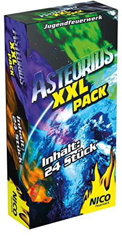 NICO Europe Asteroids XXL-Pack 96 St. 4 x 24 Packung Jugendfeuerwerk Silvester von Aktivhandel