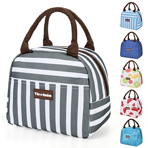 Kato Tirrinia Mittagessen Taschen für Frauen Männer, Isoliert Mittagessen Tote Tasche für Mädchen, Lunch-Box für Erwachsene & Kinder, Große Kühlung Mittagessen Tasche für Arbeit/Schule/Picknick, Grau