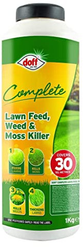 1kg Complete Lawn Feed,Weed & Moss Killer, 30 SQ M, Greens Lawns, Kills Moss, Kills Weeds, Thickens Lawns.