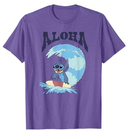 Disney Lilo & Stitch Surfer Aloha Big Wave Portrait Camiseta