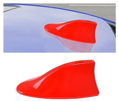 CGEAMDY Antena, decoración de techo de aleta de tiburón, mejora la señal (rojo)