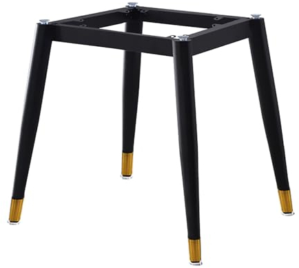 Tischgestell, Tischbeine, Tischgestell, Metall-Couchtischbeine, Schreibtischbasis für Marmorglas, Möbelbeine für Zuhause, Küche, DIY-Schreibtisch, mit verstellbarem Bodenschutz ( Color : Black gold ,