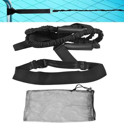 Schwimmgurt für Pool 2M Einstellbare Schwimmwiderstand Gürtel Schwimmhilfe Schwimmtrainer Gürtel Leine für Kinder Erwachsene