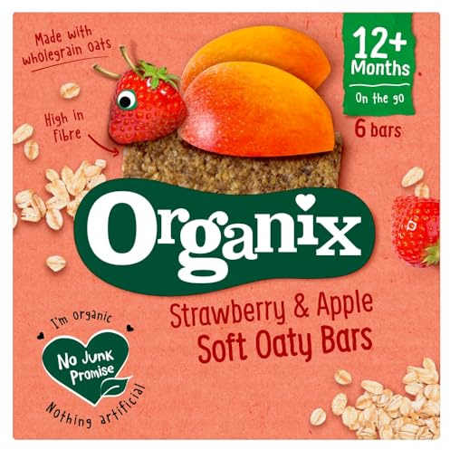 Organix Strawberry & Apple Soft Oaty Bars, 12+ Months, 6 x 23g