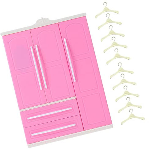 TOYANDONA 1satz Mini Kleiderständer Für Puppen Mit Kleiderbügeln Und Mini-Garderobe Hochwertiges Puppenzubehör Für Puppenhaus Kreative Aufbewahrungslösung Für Kinderzimmer