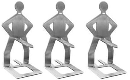 Porta Salsicce Per Barbecue In Acciaio Inossidabile, Griglia Per Barbecue Pieghevole Tutto In Un- Per Un Facile Trasporto, Griglia Per Barbecue Creativa Per Salsicce Con Uomo In Piedi (3 Pezzi)