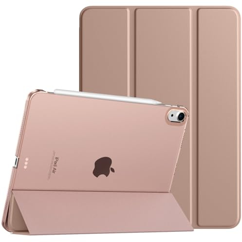 TiMOVO Funda para iPad Air 11 Pulgadas (M4 2026/M3 2025/M2 2024), iPad Air 5ª/4ª Generación (2022/2020) 10,9 Pulgadas, Cubierta Trasera Tableta Inteligente con Auto Estela/Sueño, LecheCafé