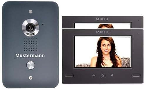 MATHFEL Videocitofono a 4 fili, con incisione (monitor da 2 x 7 pollici)