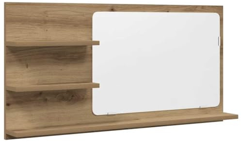 vidaXL Badspiegel mit Ablagen Artisan-Eiche 90x11x45 cm Holzwerkstoff