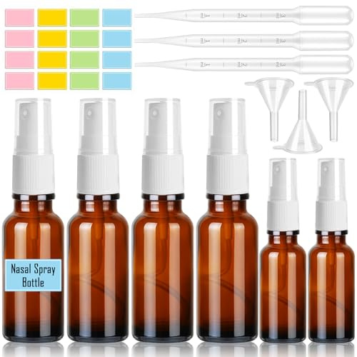 Bottiglie Spray,6 Pezzi Flaconi Spray In Vetro Ambrato,Spray Ricaricabile Per Nebulizzazione Fine Con Imbuto E Contagoc,Adesivo Etichetta, Per Viaggio,Profumi,Profumi,Olio Essenziale,Aromaterapia