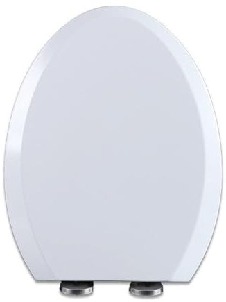 Wttfc Toilettendeckel, Wc Sitz Mit Absenkautomatik,Toilettenbrille V-Form Mit Quick Release Funktion FüR Einfache Montage & Reinigung,Klobrille Aus Uf,Weiß Klodeckel,Thick small V