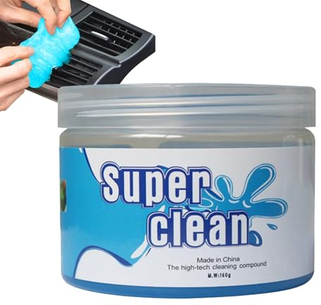 Gel limpiador de polvo | Herramienta de detalle para consolas, 160 g de gel de limpieza para rejillas de ventilación, teclados, tableros, consolas