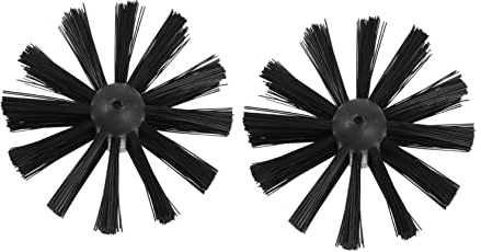 VALICLUD 2pcs Dryer Vent Cleaning Brush Heads Chimney Lint Sweeping Tool Sturdy Replacement Duct Brush Cleaning Accessories for Chimney and Dryer Pipes