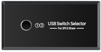 Osmond Adaptador de Conmutador USB de 2 Entradas y 4 Salidas. Conmutador USB Compartido para PC, Portátil, Teclado, Ratón, Impresora, Controlador de Conmutador USB 2.0.