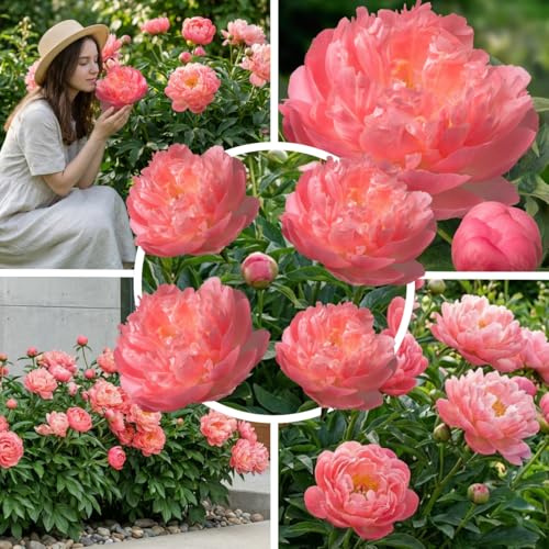 FLORIUM Pfingstrosen Pflanzen Winterhart Coral Magic | 1 Wurzel | Päonien Hybride | Mehrjährige Staude | Pflanzen aus Holland für Garten und Topf (kein Samen, Zwiebeln, nicht künstlich)
