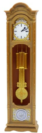 Miniatyr Farfar Clock - 1:12 skala vintage realistiska viktorianska dockhusmöbler, leksaksmodell för tonåringar och vuxna samlare | Dekorativt tillbehör för visning