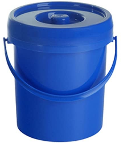 Windeleimer 7l blau mit Deckel und Bügel d=23cm