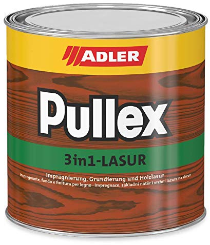 ADLER Pullex, vernice 3 in 1, per legno di pino da 750 ml, impregnante, primer e vernice protettiva per legno per esterni vernice universale premium