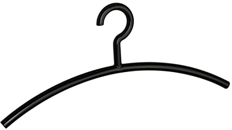 WENKO Kleiderbügel Mir, Bügel für die Kleiderstange Schwarz, formschöner Kleiderschrank Organizer für Cardigans, Pullover, Blusen & Hemden, platzsparend und praktisch, Kunststoff, Maße (B): 45 cm