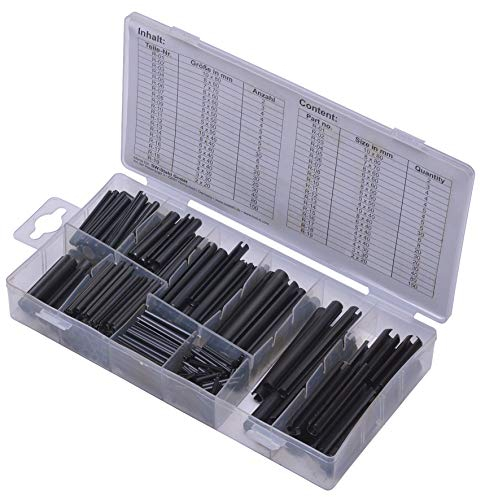 SW-Stahl S8054 Hohlsplinte-/Federstifte-Sortiment / metrisch / Größen ø 2,0-10 mm / im übersichtlichen Sortimentskasten / PKW / Motorrad / Industrie / Reparatur von Elektrogeräten / 450-teilig