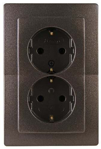 Kopp Presa di contatto protettiva Paris, 2 vie, senza protezione di contatto, dispositivo completo per l'installazione in scatola di commutazione 1 via Ø60mm, 16A, 250V~, IP20, palissandro, 941126061