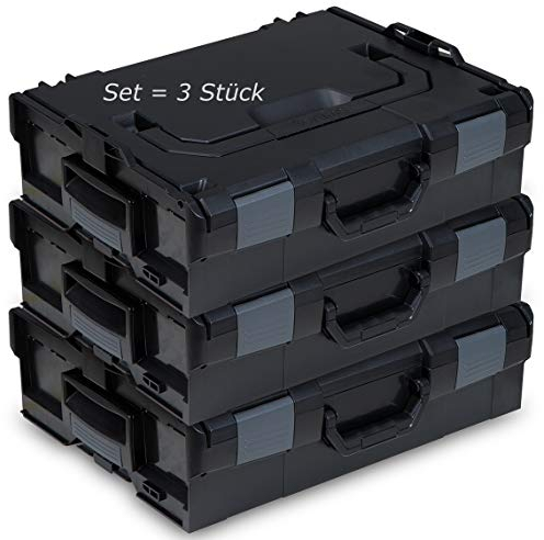 L-BOXX® 136 L-BOXX Sortimo schwarz leer 3 Stück Werkzeugkoffer Transportbox black
