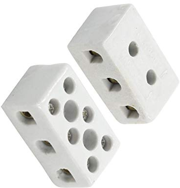 Aexit 2 Pz. 2W8H Morsettiera ceramica ad alta temperatura 10A 250Volt ID: 747550