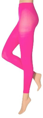 krautwear Damen 80er Jahre Outfit Schweißbänder Stirnband Set Beinstulpen Handschuhe Leggings Trashpop Pink