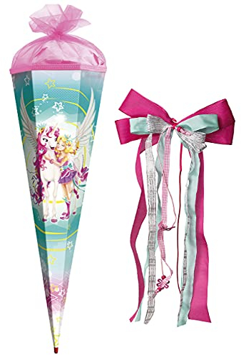 komplette Füllung - Circa 200 Teile - für Schultüte - magisches Einhorn - Pferd - eckig - für ALLE Zuckertüte - Roth - mit ..