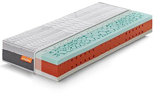 Marcapiuma Materasso Singolo Memory + Lattice GEL 80x190 Alto 23 cm CELEBRATION H3 Medio/Rigido Dispositivo Medico con Rivestimento SILVER Sfoderabile Antiacaro Traspirante 100% Made in Italy