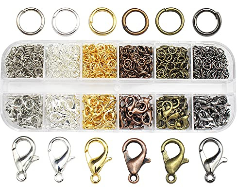 TONAUP Verschlüsse für Homard, Karabinerverschluss, Armband mit offenen Sprungringen, Verschlüsse für handgefertigtes Schmuckarmband, Farbe gemischt, Basteln
