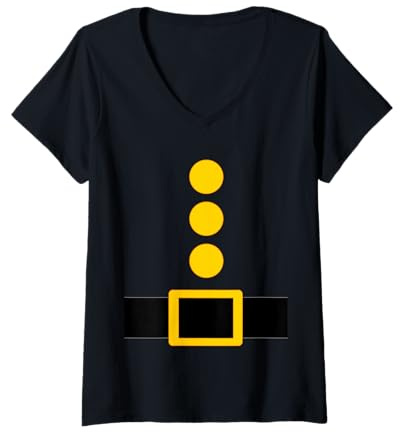 Femme T-shirt costume nain T-Shirt avec Col en V