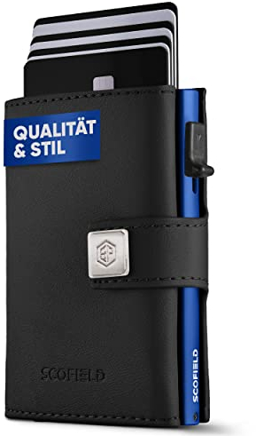 SF SCOFIELD Geldbörse Herren mit Münzfach | Portmonee Herren Klein 9-11 Karten | Geldbeutel RFID Schutz | Portemonnaie | Wallets for Men | Smart Wallet | Kreditkartenetui | Slim Wallet | Kartenetui