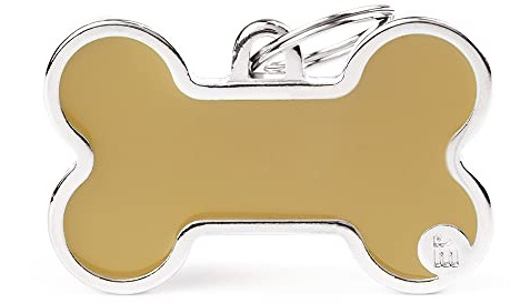 My Family Personalisierte Hundemarke Made in Italy, Hundeschild mit kostenloser Gravur, Handemaillierte Metallkollektion Basic Handmade