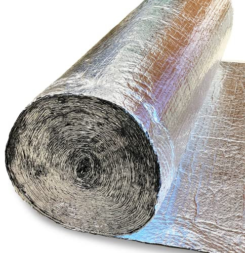 Aislante Térmico Reflexivo de Aluminio y Burbujas 50 cm x 2.5 m (1.25 m²) - Frío y Calor - Viviendas, Caravanas, Campers, Buhardillas, Uso Industrial
