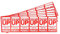 PACK4YA 120 × Vorsicht Zerbrechlich Aufkleber, 50 x 90 mm Verpackungsaufkleber Stark haftende Warnetiketten, Handle with Care, Fragile, Stickers Labels Moving Achtung Warnaufkleber THIS SIDE UP
