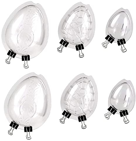 Yardwe Clair 6 Pièces Moule à Oeufs De Pâques Ustensiles De Cuisson Antiadhésifs Œuf De Bonbons De Pâques Gelée De Cotillons De Pâques Moules à Sucette Truquer Plastique 3d Biscuit