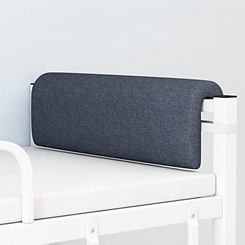 Gepolstertes Bett Kopfteil Kissen Stützkissen King-Size-Einzel-Doppel-Rückenlehnenkissen, Holz/Metall-Eisenbettkopfteil Lesekissen, Atmungsaktive Baumwolle Leinen Kopfteil-Nackenrolle(90x25x5cm,Grey1)