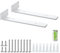 Équerre étagère2 pièces supports muraux pour étagères supports d'étagère blancs supports en L en métal robuste pour montage mural (blanc, 25 cm/10 pouces)