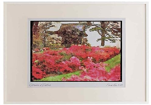 England Countryside 298012 - Azaleas And Japanese Folly, Kew Gardens A2 Picture Frame Limited Edition A3